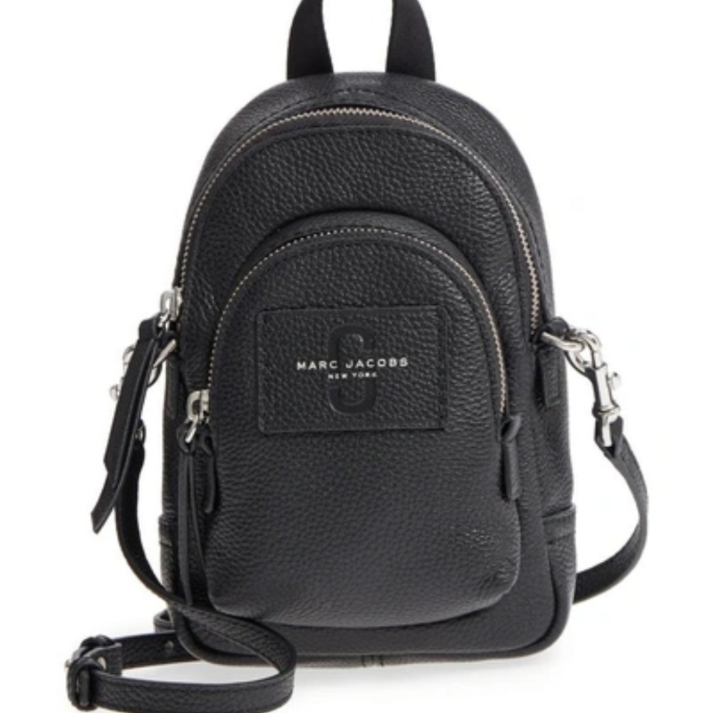 MARC JACOBS LEATHER MINI CONVERTIBLE BACKPACK